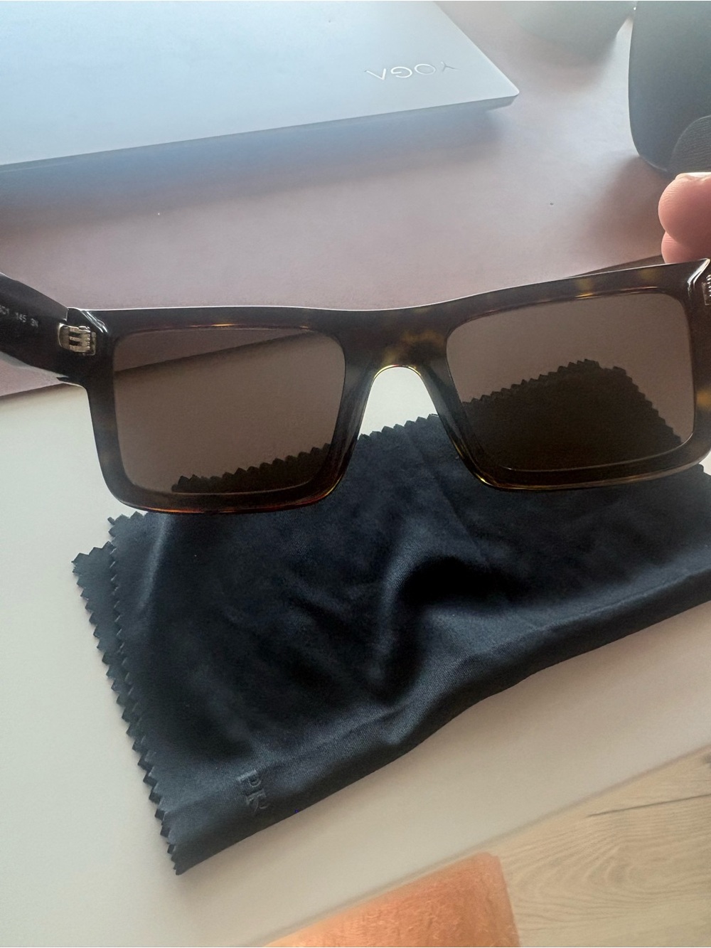 Prada Square Sunglasses in Dark Brown OPR 19WS - Picture 4 of 7